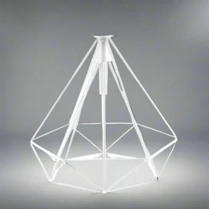 Cage métallique géométrique design éclairage facile à installer