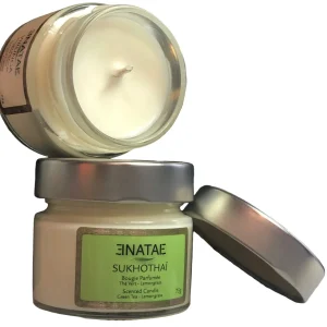 Bougie SUKHOTHAÏ thé vert et lemongrass - 75g - Enatae