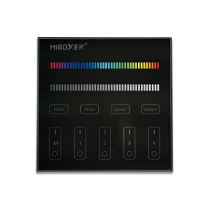 Interrupteur sensitif 4 zones Mi-Light pour ruban LED RGB(W) noir