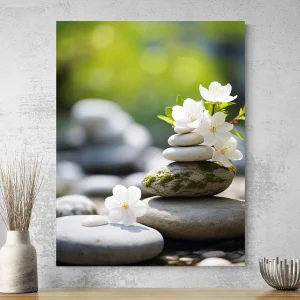 Tableau Zen Fleur Blanche