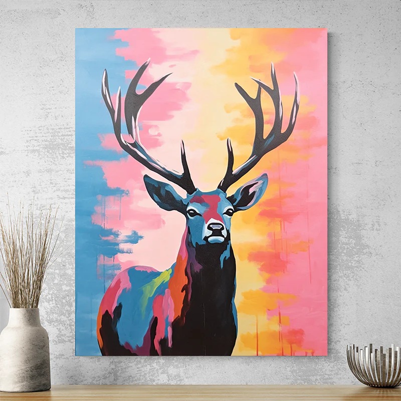 Tableau Cerf Coloré – Image 2