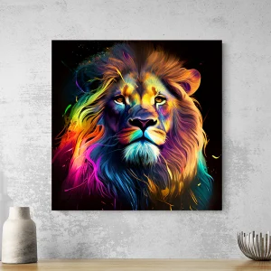 Tableau Abstrait Lion