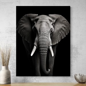 Tableau Elephant Noir Et Blanc
