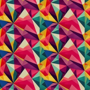 Papier peint géométrique triangles colorées