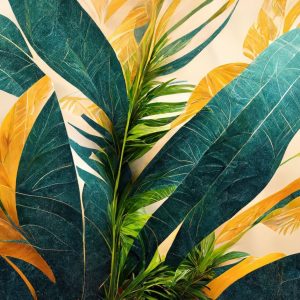 Papier peint feuillage tropical design