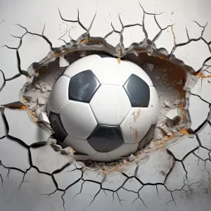 Papier peint enfant ballon de foot cartoon