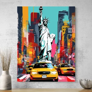 Tableau Taxi Jaune New York