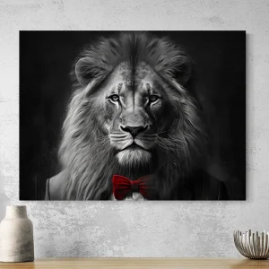 Tableau Lion Magnifique Noir Et Blanc